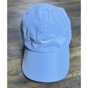 Nike Featherlight Tailwind Hat Light Blue Dri Fit 7 Panel Running Cap Vintage